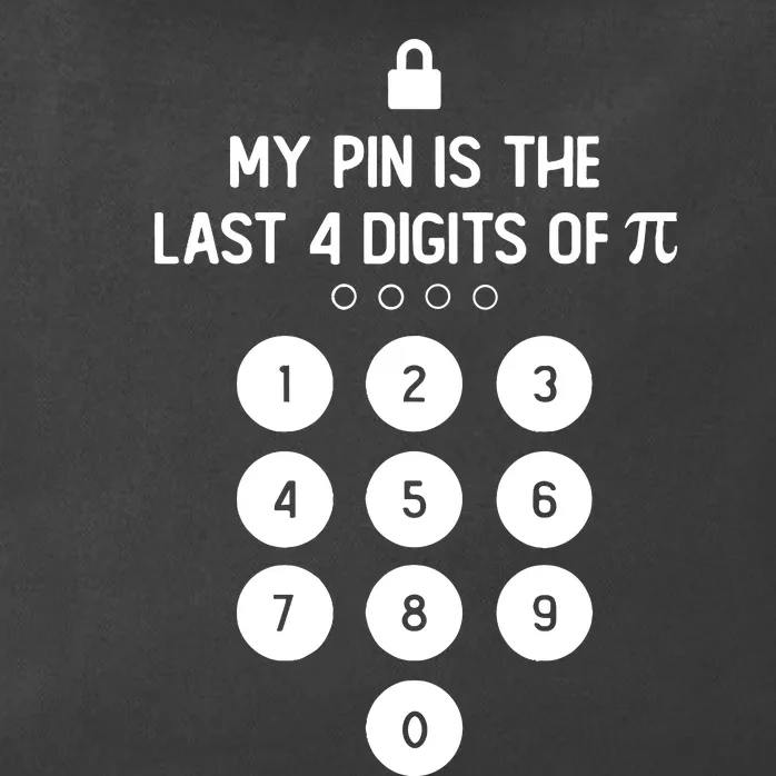 My Pin Is The Last 4 Digits Of Pi Number Symbol Pi Day Math Zip Tote Bag