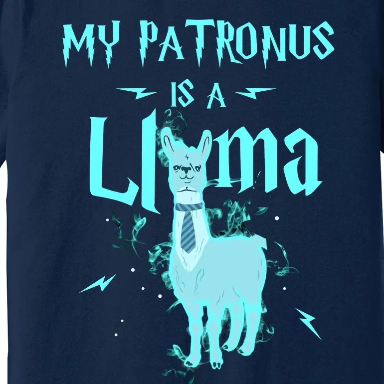 My Patronus Is A Llama No Prob Magic Christmas Premium T-Shirt