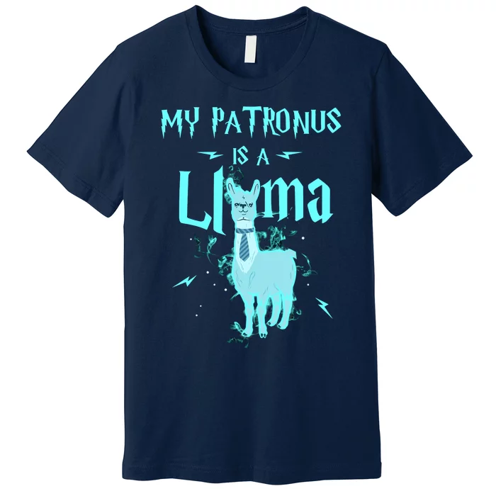 My Patronus Is A Llama No Prob Magic Christmas Premium T-Shirt