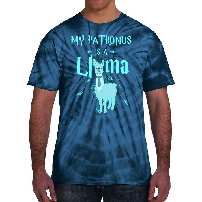 My Patronus Is A Llama No Prob Magic Christmas Tie-Dye T-Shirt