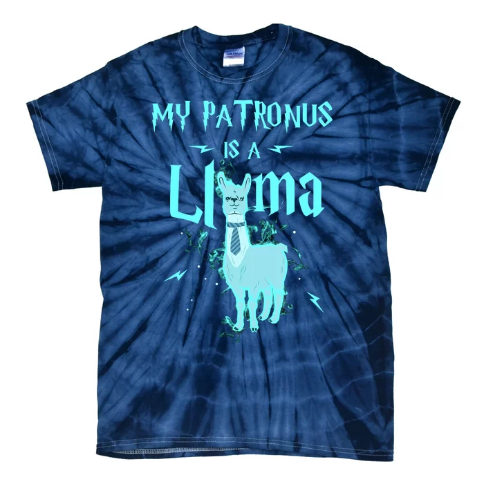 My Patronus Is A Llama No Prob Magic Christmas Tie-Dye T-Shirt