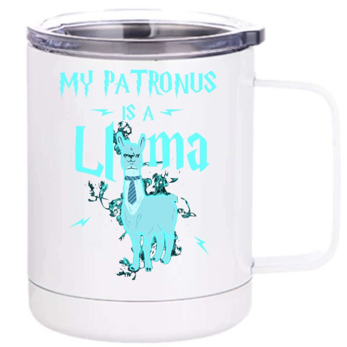 My Patronus Is A Llama No Prob Magic Christmas Front & Back 12oz Stainless Steel Tumbler Cup