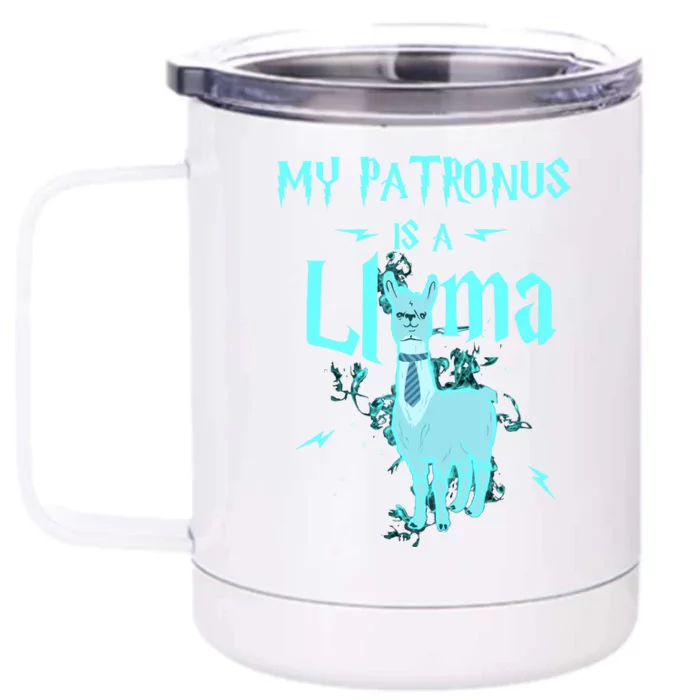 My Patronus Is A Llama No Prob Magic Christmas Front & Back 12oz Stainless Steel Tumbler Cup