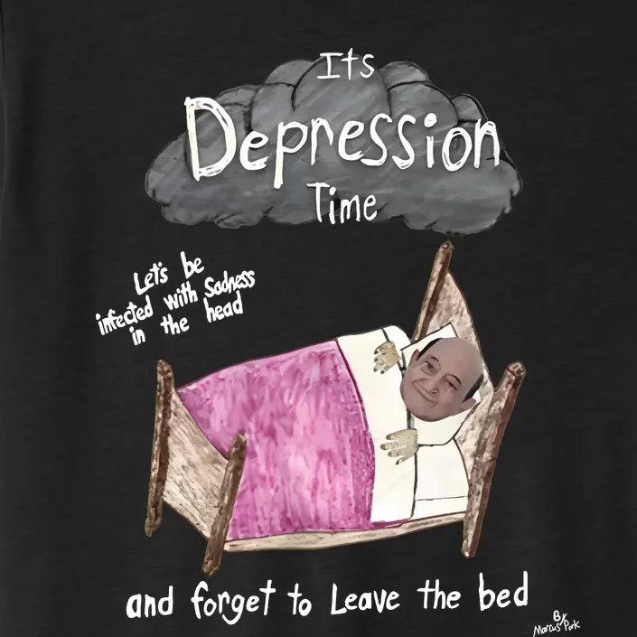 Marcus Pork ItS Depression Time And Forget To Leave The Bed ChromaSoft Performance T-Shirt