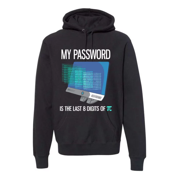 My Password Is The Last 8 Digits Of Pi Funny Programmer Premium Hoodie