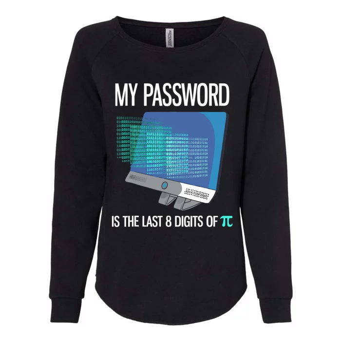 My Password Is The Last 8 Digits Of Pi Funny Programmer Womens California Wash Sweatshirt