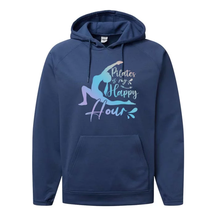 Muscle Pilates Is My Happy Hours Yoga Fitness Gym Workout Gift Performance Fleece Hoodie