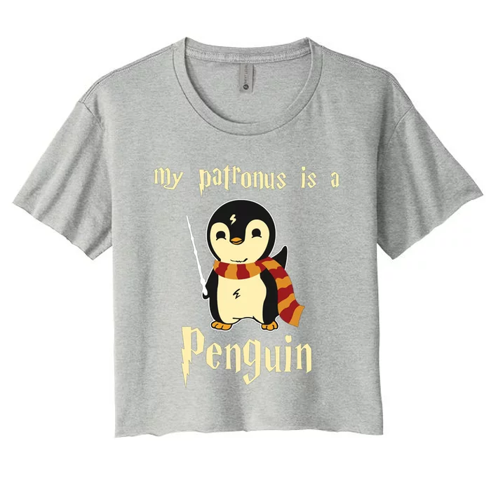 My Patronus Is A Penguin Hot Cute Gift Women's Crop Top Tee