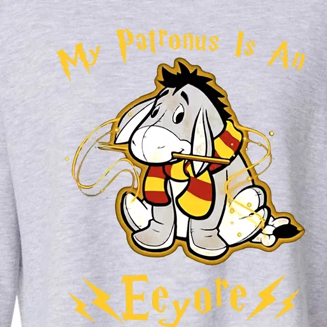 My Patronus Is An Eeyore Animals Yellow Cute Dog Cropped Pullover Crew