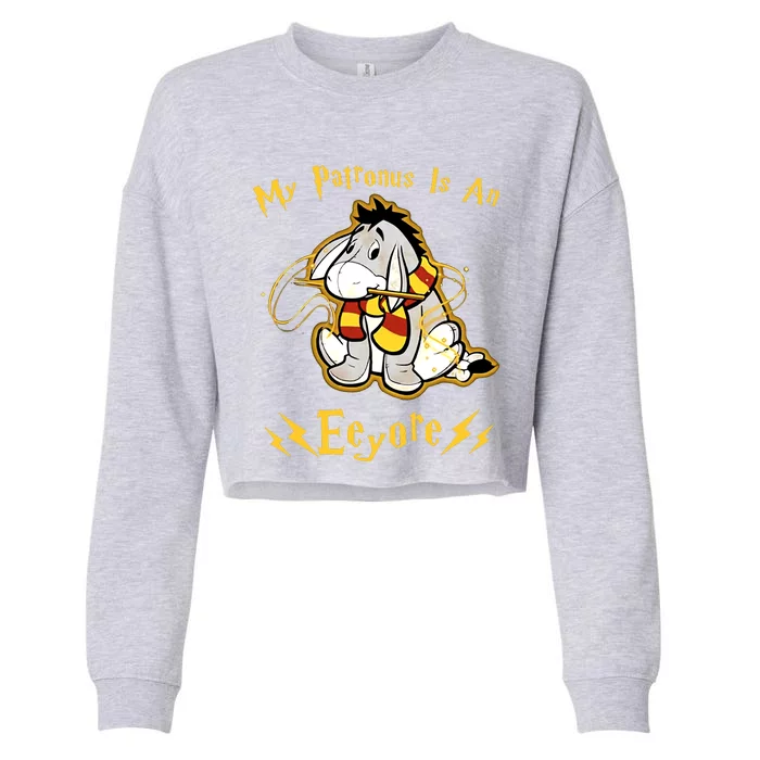 My Patronus Is An Eeyore Animals Yellow Cute Dog Cropped Pullover Crew