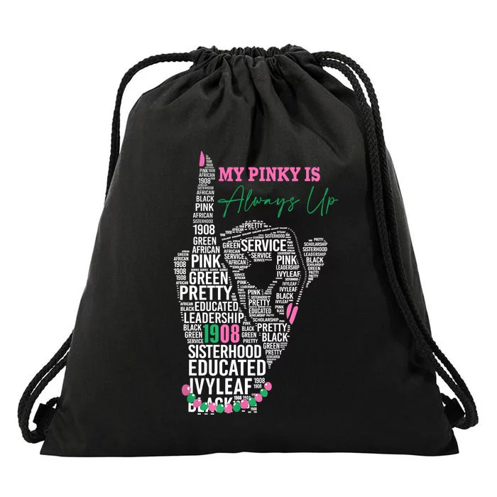 My Pink Is Allways Up 1908 Drawstring Bag