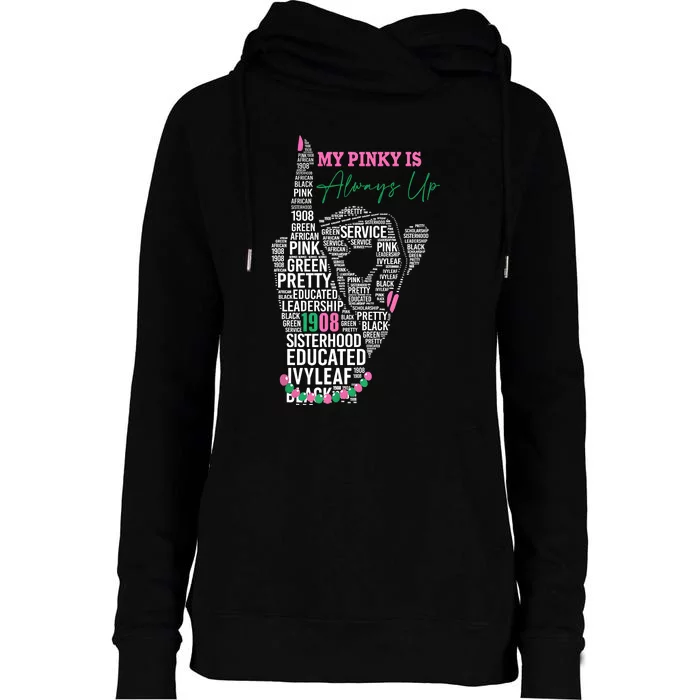 My Pink Is Allways Up 1908 Womens Funnel Neck Pullover Hood