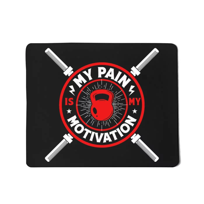 My Pain Is My Motivation Gym Graphic Mousepad