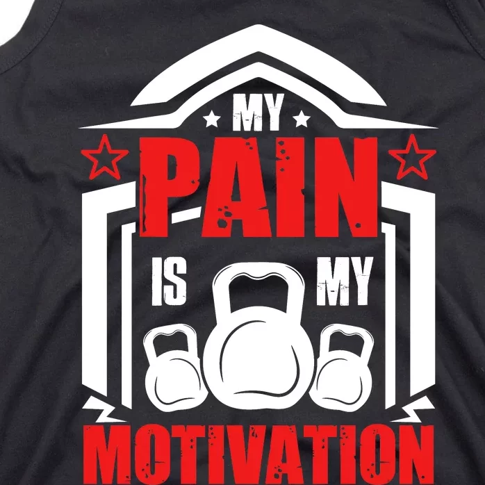 My Pain Is My Motivation Fitness Graphic Tank Top