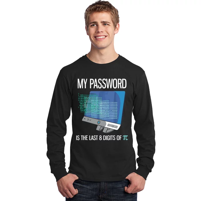 My Password Is The Last 8 Digits Of Pi Funny Programmer Long Sleeve Shirt