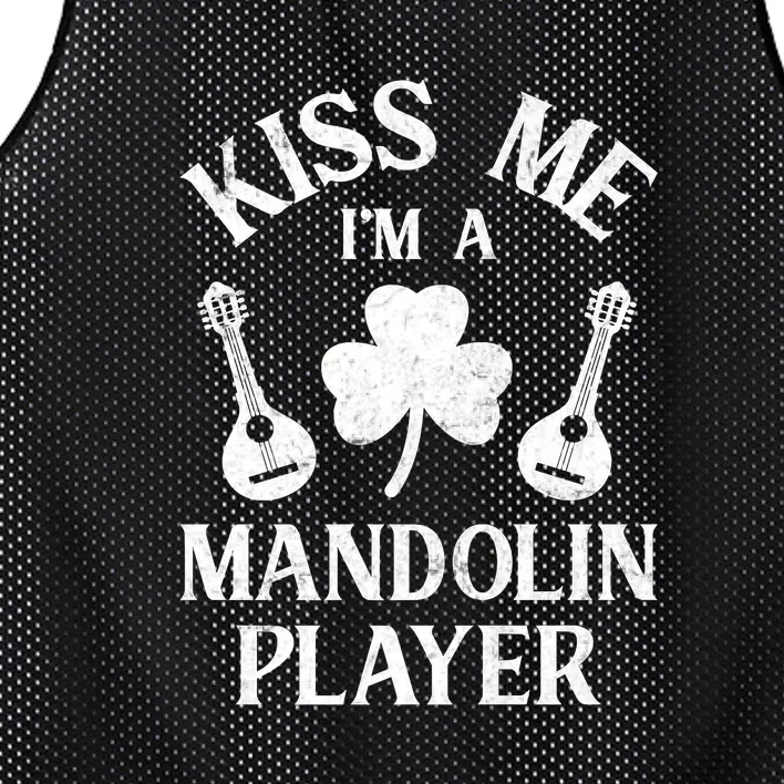 Mandolin Player Ireland Irish Proud St Patrick Day Mesh Reversible Basketball Jersey Tank