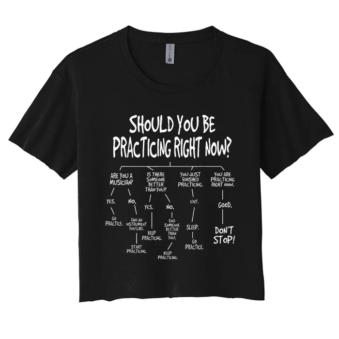 Music Practice Instrument Algorithm Funny Christmas Gift Women's Crop Top Tee