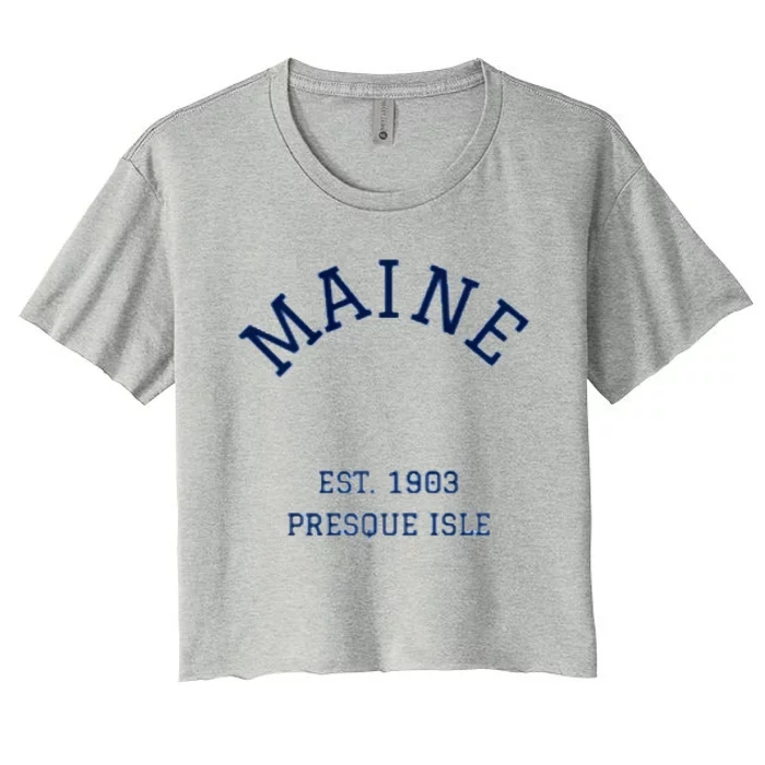 Maine Presque Isle Women's Crop Top Tee