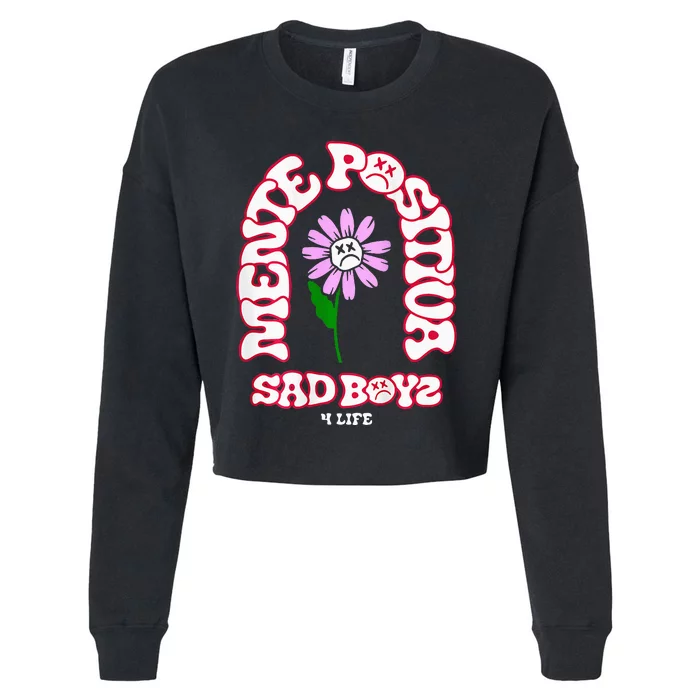 Mente Positiva Junior Corridos Tumbados H Belicos Cropped Pullover Crew