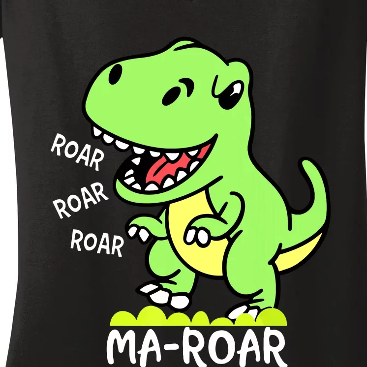 Maroar Passover Jewish Holiday Dinosaur Dino Women's V-Neck T-Shirt