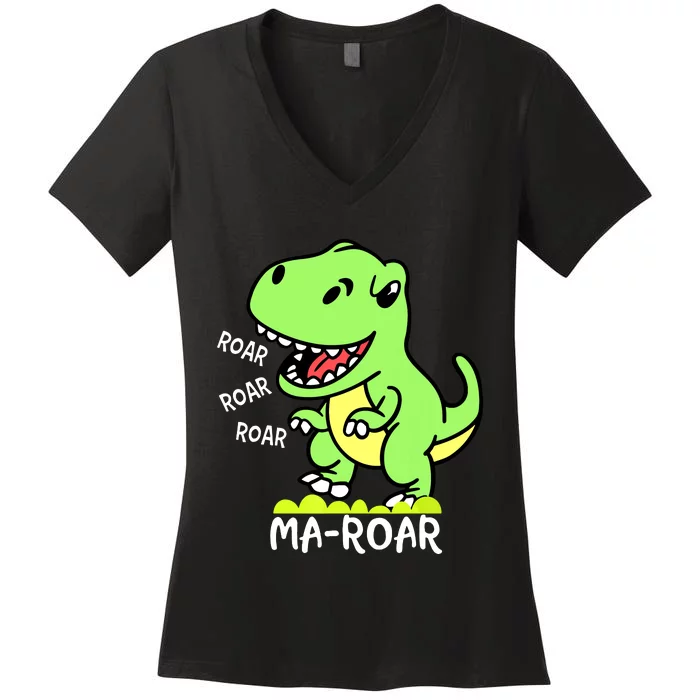 Maroar Passover Jewish Holiday Dinosaur Dino Women's V-Neck T-Shirt