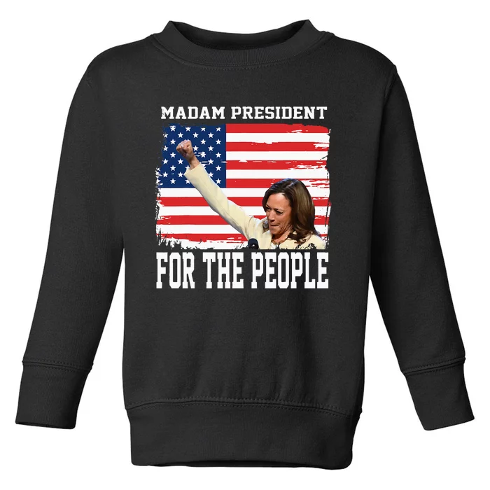 Madam President Kamala Toddler Sweatshirt