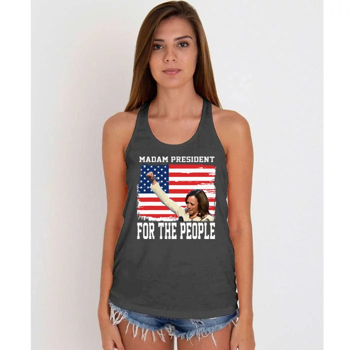 Madam President Kamala Women's Knotted Racerback Tank