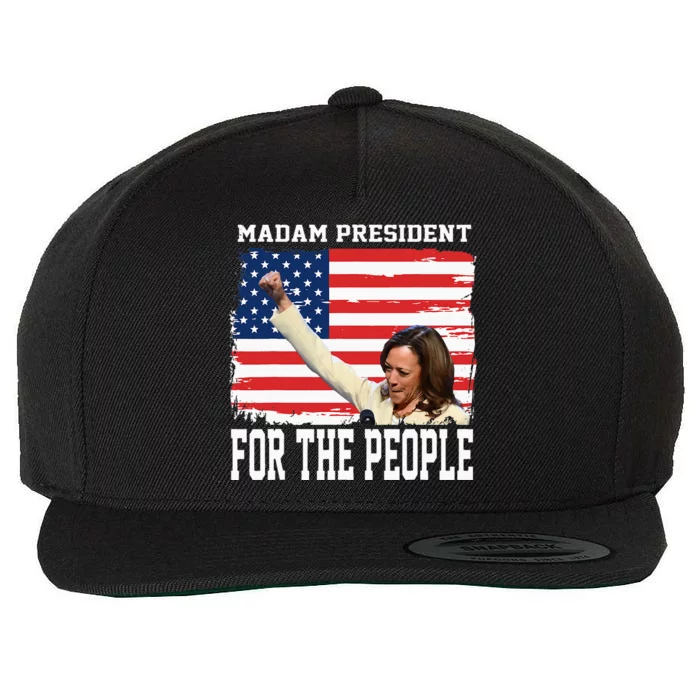 Madam President Kamala Wool Snapback Cap