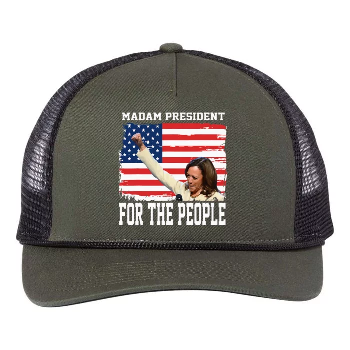 Madam President Kamala Retro Rope Trucker Hat Cap