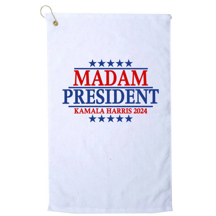 Madam President Kamala Harris 2024 Vote Democrat Beat Trump Platinum Collection Golf Towel