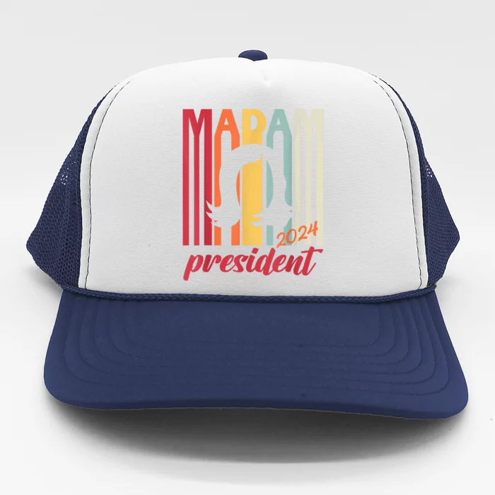 Madam President Kamala Harris 2024 Colorful Funny Political Trucker Hat