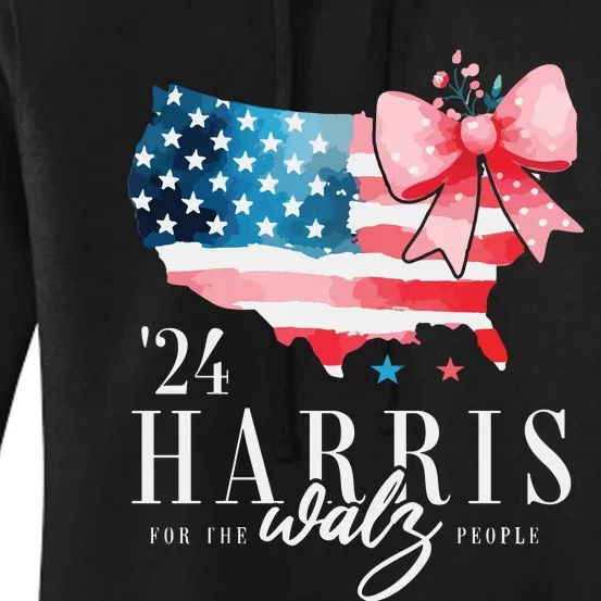 Madam President Kamala Harris 2024 Coquette Clothes Tim Walz Women's Pullover Hoodie