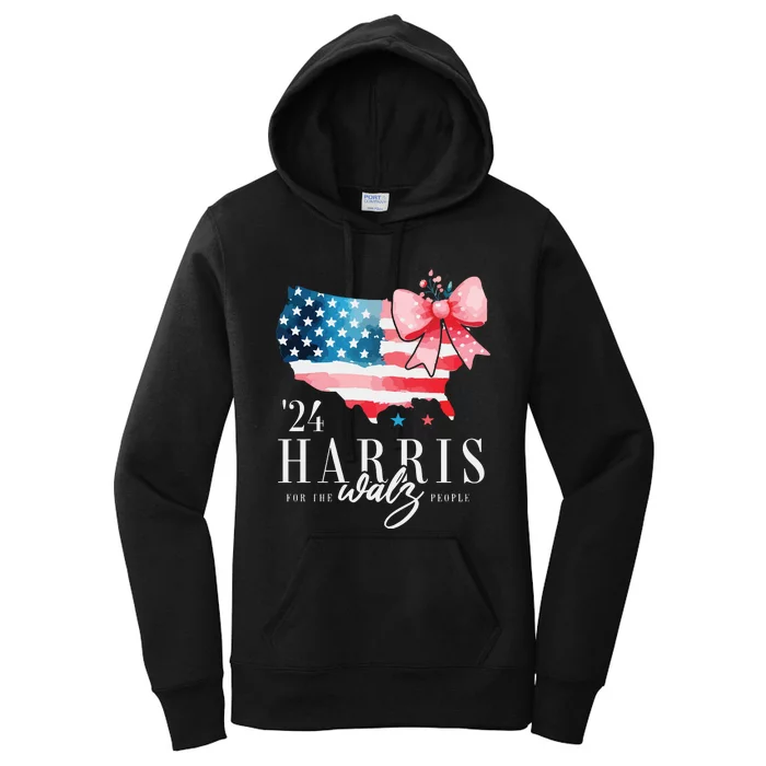 Madam President Kamala Harris 2024 Coquette Clothes Tim Walz Women's Pullover Hoodie