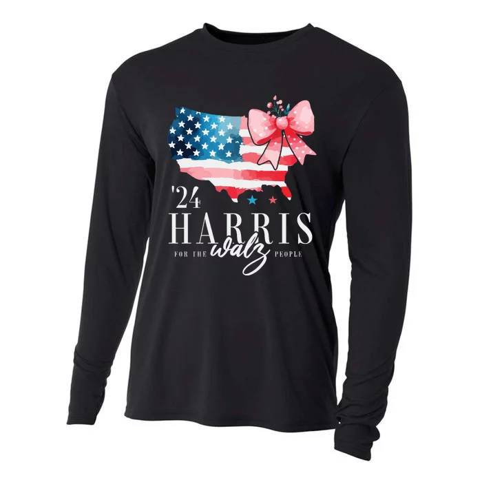 Madam President Kamala Harris 2024 Coquette Clothes Tim Walz Cooling Performance Long Sleeve Crew