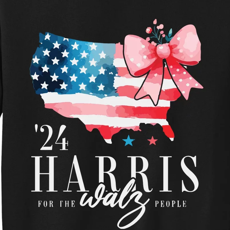 Madam President Kamala Harris 2024 Coquette Clothes Tim Walz Tall Sweatshirt