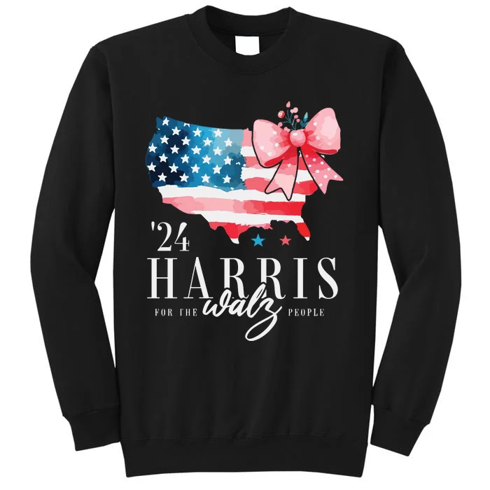 Madam President Kamala Harris 2024 Coquette Clothes Tim Walz Tall Sweatshirt