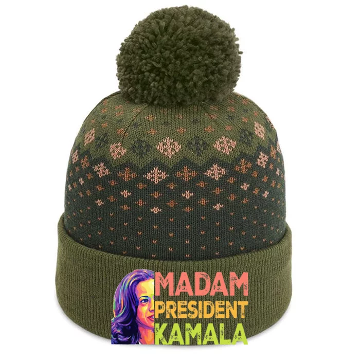 Madam President Kamala Harris 2024 The Baniff Cuffed Pom Beanie