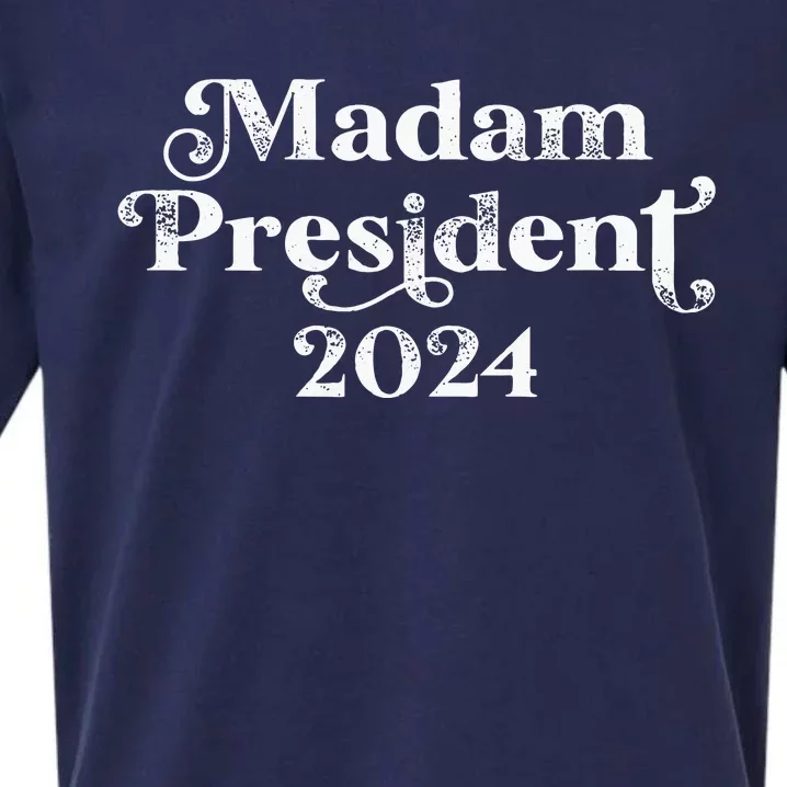 Madam President Kamala Harris 2024 Sueded Cloud Jersey T-Shirt