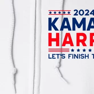 Madam President Kamala Harris LetS Finish The Job 2024 Full Zip Hoodie