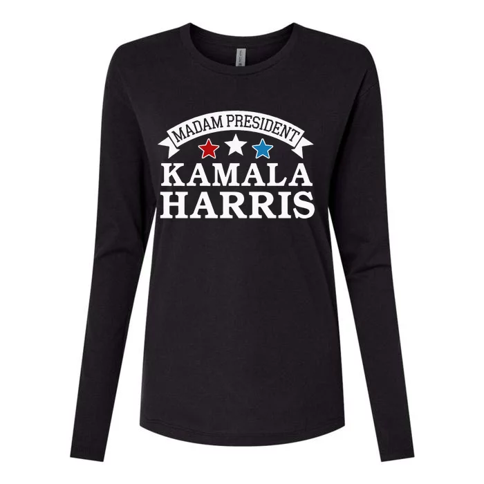 Madam President Kamala Harris Womens Cotton Relaxed Long Sleeve T-Shirt