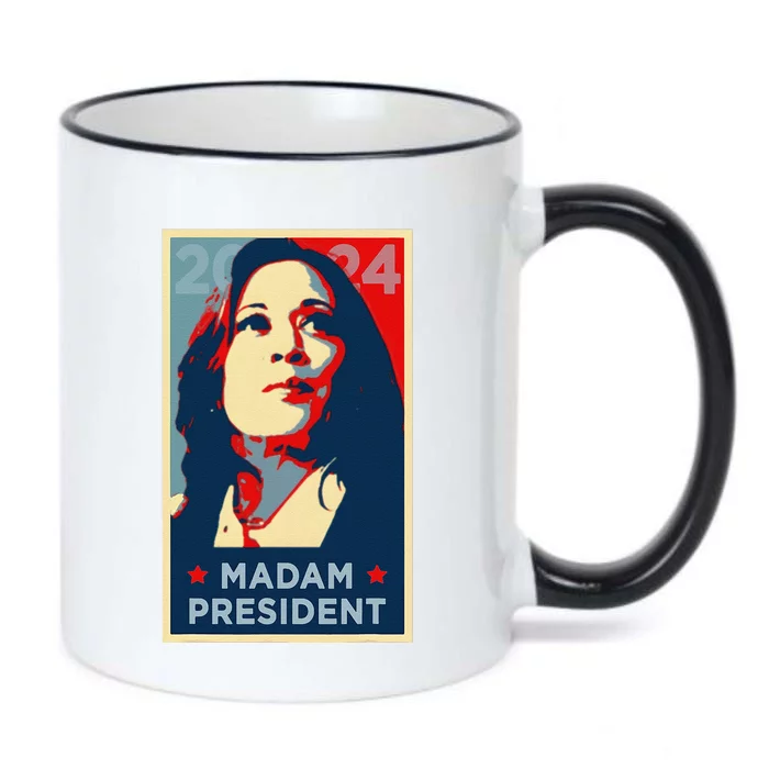 Madam President Kamala Harris 2024 Change Breaking Barriers Black Color Changing Mug