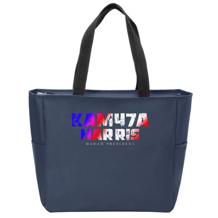 Madam President Kamala Harris Kam47a Zip Tote Bag