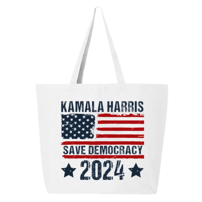 Madam President Kamala Harris Save Democracy Us Flag 2024 25L Jumbo Tote