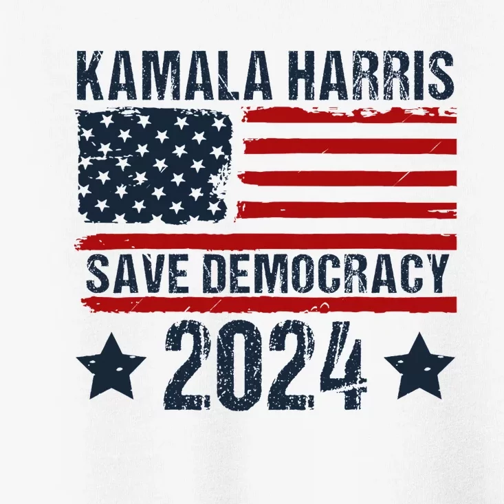 Madam President Kamala Harris Save Democracy Us Flag 2024 Toddler T-Shirt