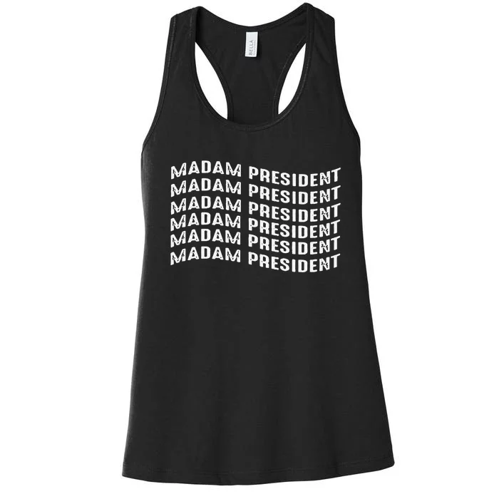 Madam President Kamala 2024 Women's Racerback Tank