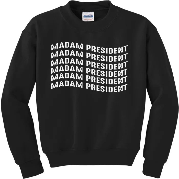 Madam President Kamala 2024 Kids Sweatshirt