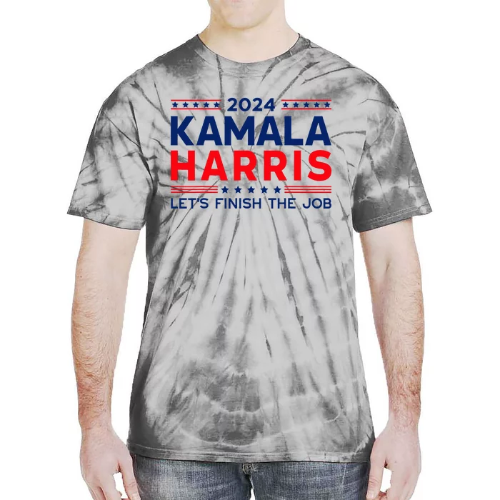 Madam President Kamala Harris LetS Finish The Job 2024 Tie-Dye T-Shirt