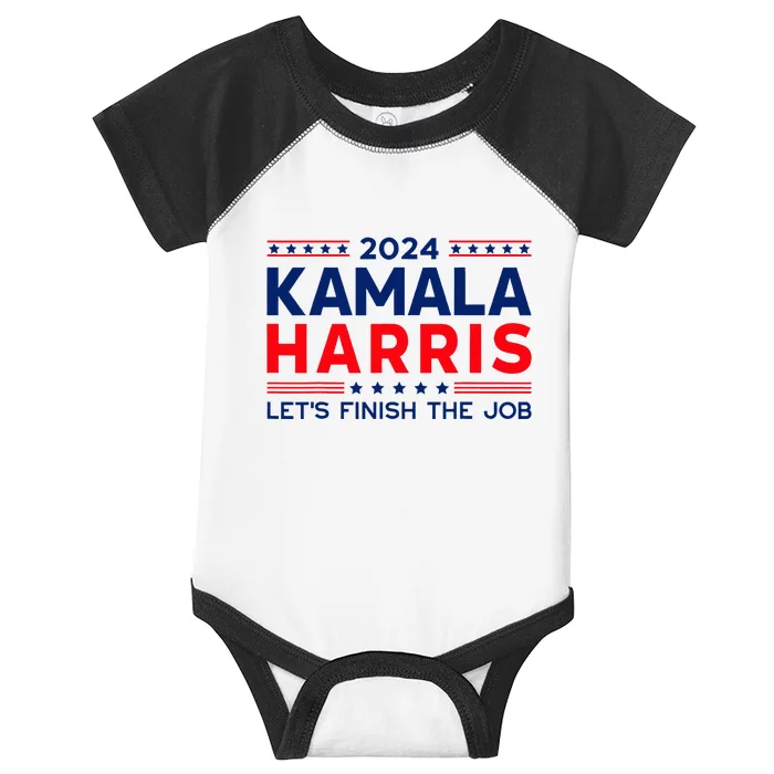 Madam President Kamala Harris LetS Finish The Job 2024 Infant Baby Jersey Bodysuit