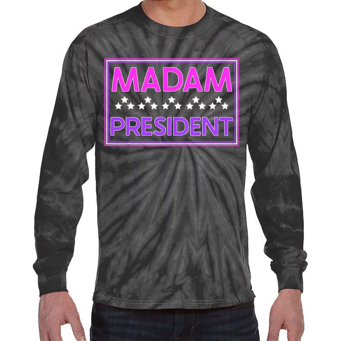 Madam President Kamala Harris 2024 Tie-Dye Long Sleeve Shirt