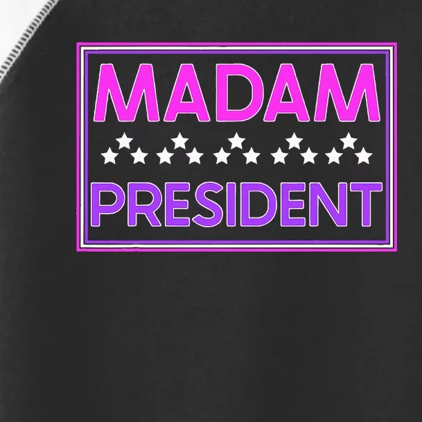 Madam President Kamala Harris 2024 Toddler Fine Jersey T-Shirt